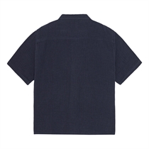 BIRKHOLM Muslin Skjorte Navy Blå